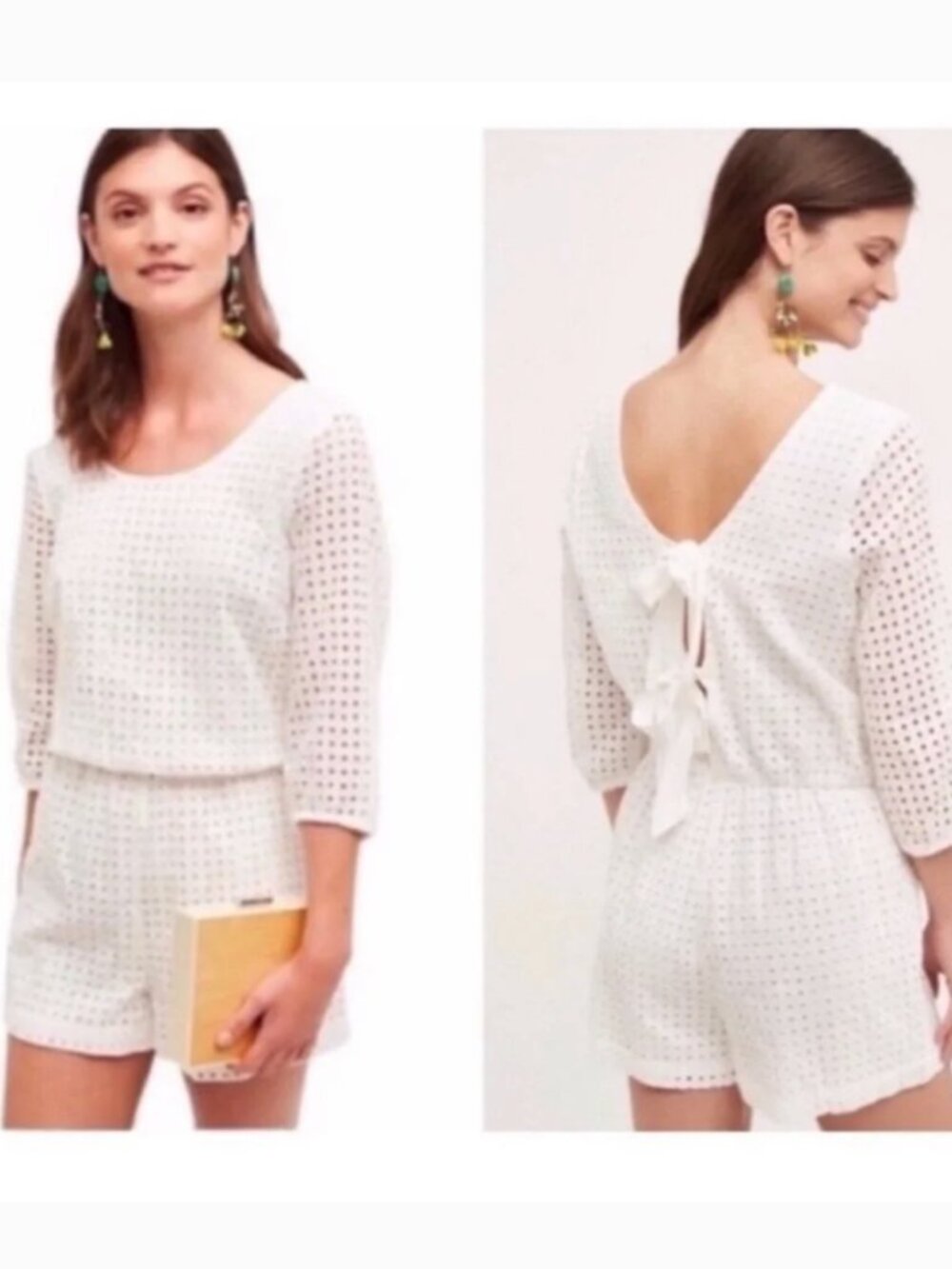 Anthropolgie White Eyelet Romper (Lilia Usoa)
